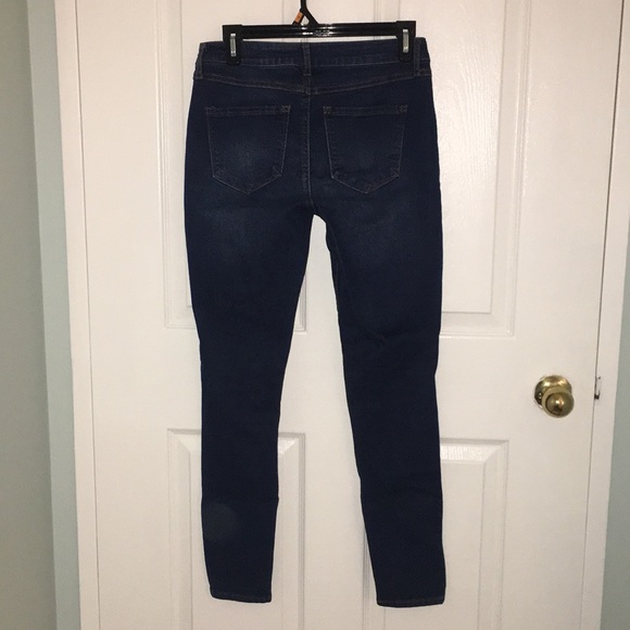 Dark Blue Skinny Jeans Classic Rise - Picture 6 of 7